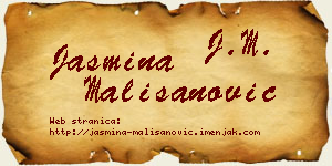 Jasmina Mališanović vizit kartica